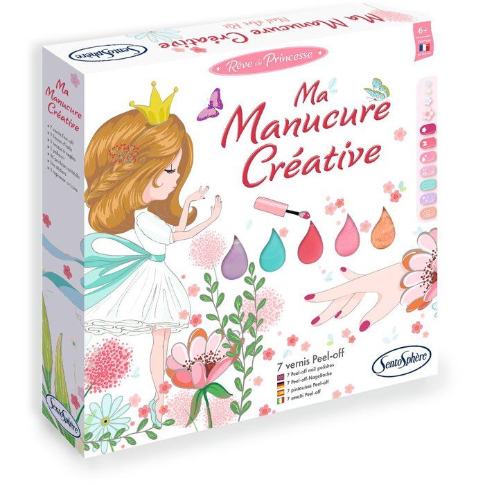 Ma manucure créative - SENTOSPHERE - Reve de Princesse - 7 couleurs de manucure - Dès 6 ans