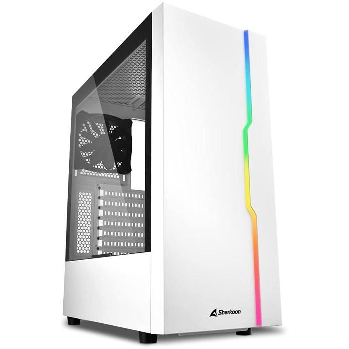 Boîtier PC - Sharkoon - RGB Slider - Midi Tower - Verre trempé - Métal ...
