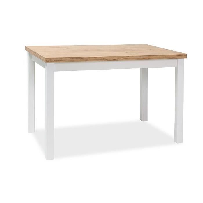 signal table adam chêne lancelot / blanc mat 100x60 - 5901477278006