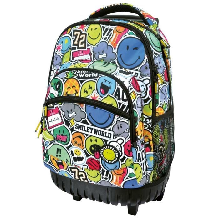 cartable smiley a roulette