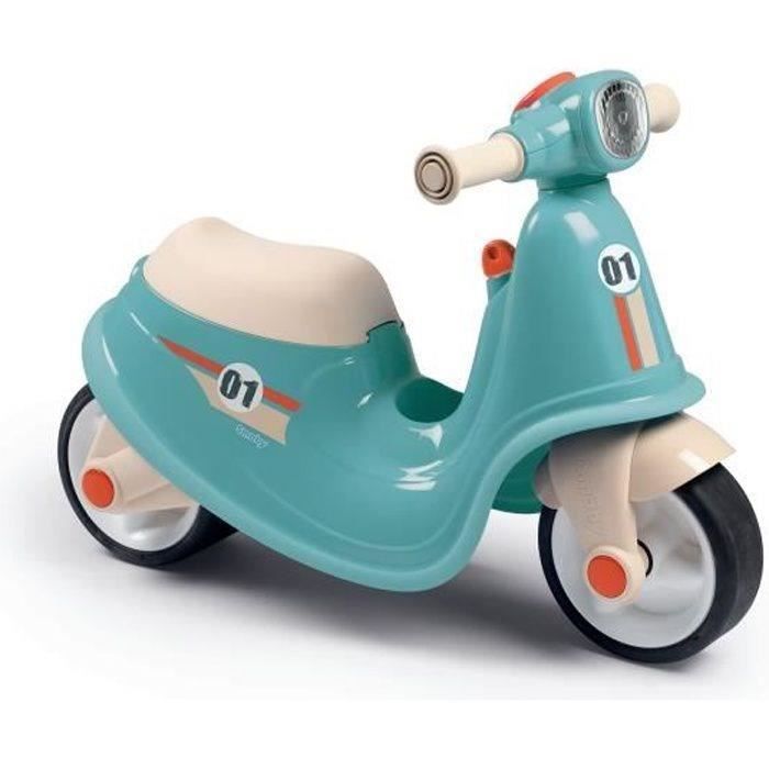 Porteur Scooter - Smoby - Bleu - Pour Bébé de 18 mois - Coffre à jouets sous le siège - L‎64,5 x l34 x H47,5 cm