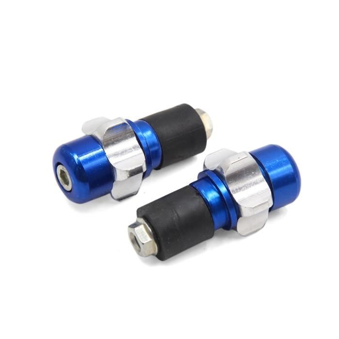sourcingmap/® 2pcs bleu universel 17mm alliage aluminium Embout guidon pour moto