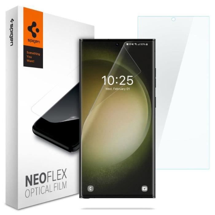 Film de protection - Spigen - Neo Flex - Samsung Galaxy S23 Ultra - Transparent - Application humide