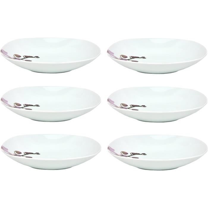 Karaca Saphir 24 pcs. vaisselle en porcelaine pour 6 personnes, Porcelaine,  Plats de service, Assiettes creuses, Plat à tarte, Desig - Cdiscount Maison