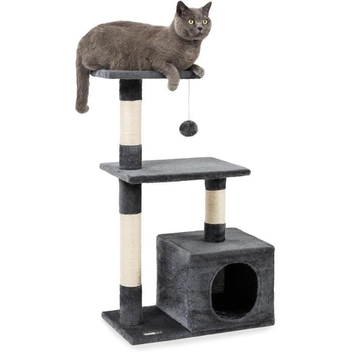 Comparer les prix de lionto Arbre à Chat Arbre à Grimper griffoir pour Chat Hauteur 85 cm, Gris Foncé75
