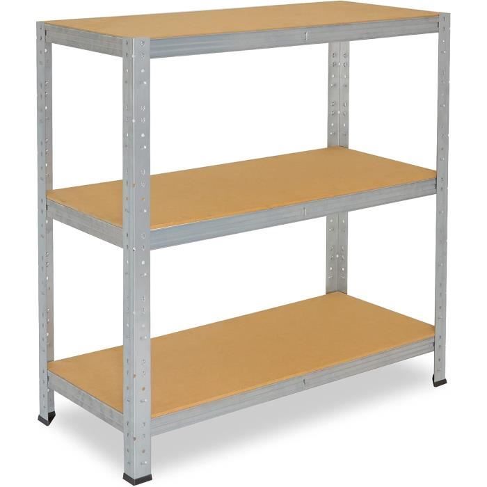 Étagère Métallique 6 Niveaux 230x80x40 Cm - Galvanisée, Charge 145 Kg Par Niveau, Pour Garage, Cave Ou Atelier