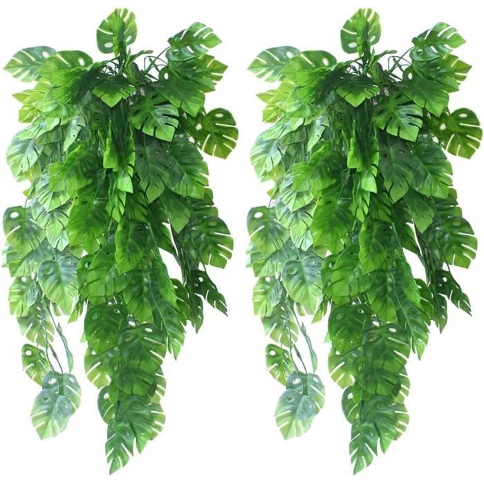 UBERMing 2 Pièces Faux Plantes de Lierre Artificielles Faux Feuilles de