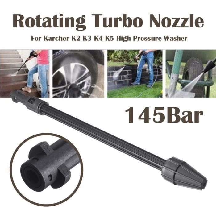 TEMPSA Buse Turbo Rotative 145 Bar pour Nettoyeur Haute pression Karcher K2 K3 K4 K5