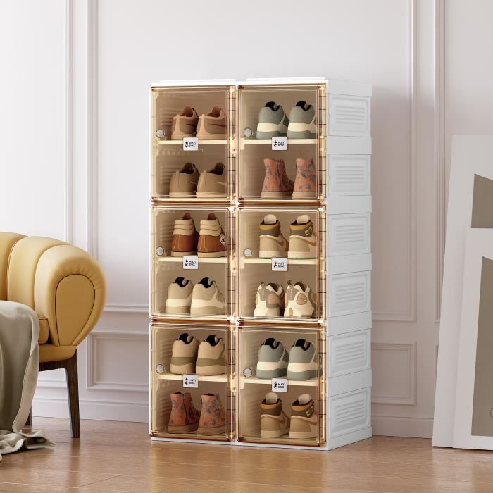 armoire de rangement - pliable - armoire à chaussures portable pour salon - avec porte et étagère - armoire 53*34*99h
