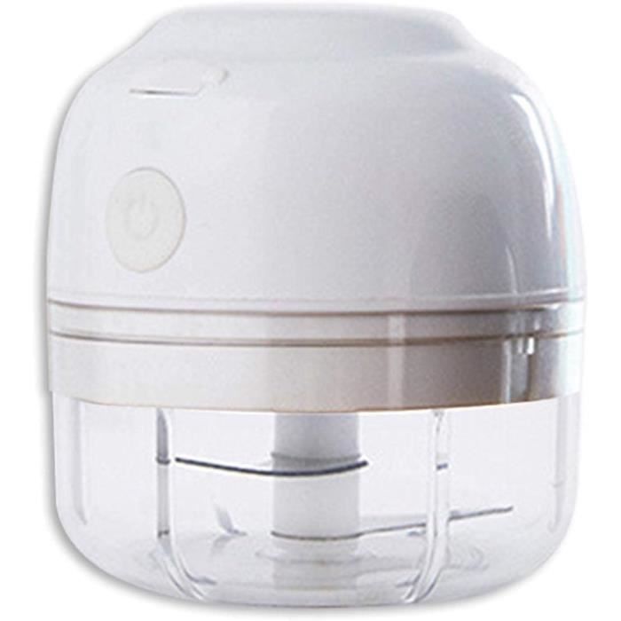 Knadgbft Mini Hachoir Manuel à Ail Et Oignons – Hachoir Portable 230 Ml – Lames Acier Inox Double Tranchant – Idéal Cuisine, Camping, Voyage