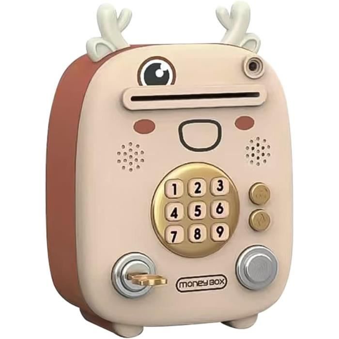 Tirelire électronique Avec Code Secret - ATM Pour Enfants, Capacité 600 Pièces Ou 100 Billets, Cadeau éducatif 3-12 Ans