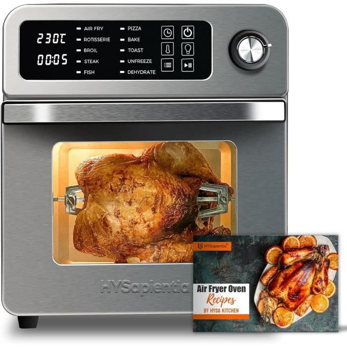 ® Friteuse À Air Chaud 15L Xxl,Mini Four À Chaleur Tournante 1700W,Mini Four Camping Grill