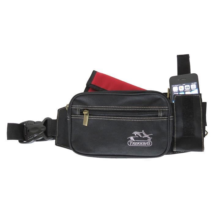 Ceinture banane format portefeuille clip de s?�curit?� by TREKKING?� Noir - Cdiscount Bagagerie 