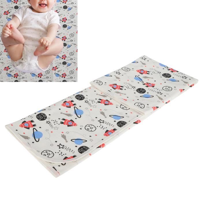 Tapis à Langer Bébé Souarts - Imperméable, Lavable, Ultra Absorbant - Plusieurs Tailles (ex: 60x75 Cm)