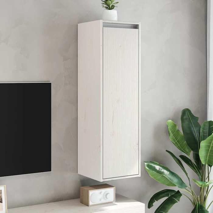 vidaXL 2x Bois de Pin Massif Armoires Murales Armoires Flottantes Armoires Suspendues Meubles de Rangement Salon Maison 813508