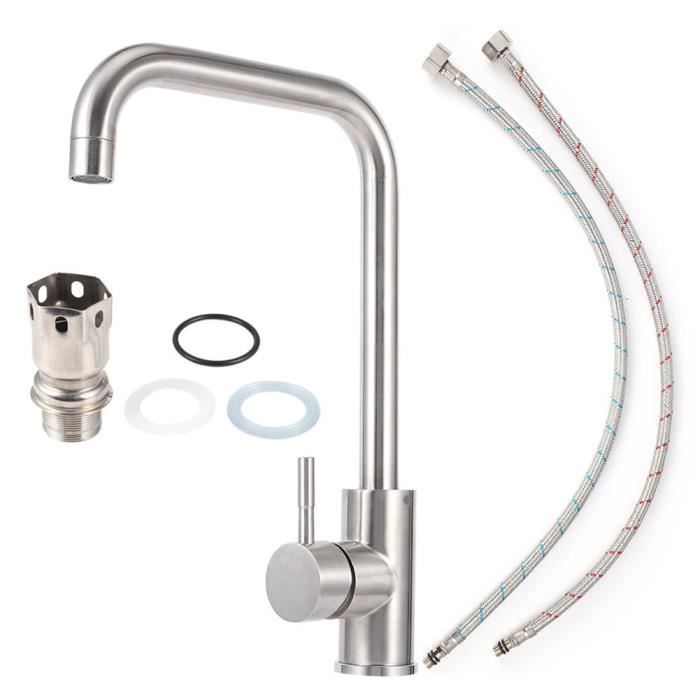 Robinet D'Évier De Cuisine En Céramique,Finition Bronze Antique,Eau