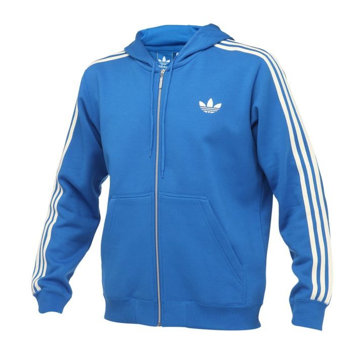 veste adidas bleu blanc