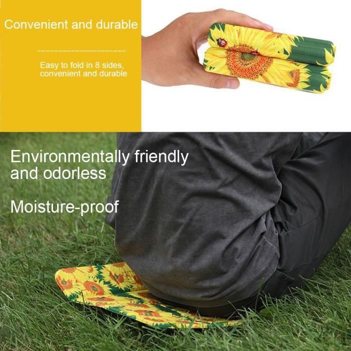 2 Coussins De Siège Pliables Étanches - Tapis D'Assise Extérieur Avec Sacs De Rangement, Pour Camping, Plage, Pique-nique
