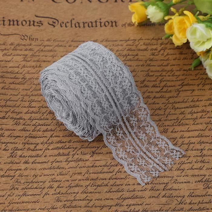Ruban De Dentelle Florale Élastique - 10 Mètres X 4.5 Cm - Pour Décoration Mariage, Cadeaux, Couture DIY