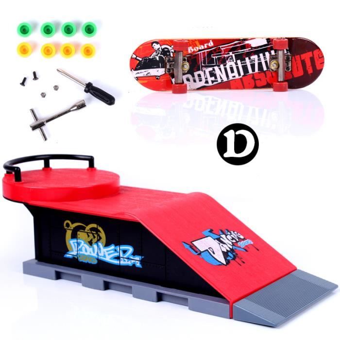 Rampes de Skatepark, Mini Finger Skateboard Playset Jeu de Skate