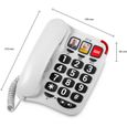 SPC Comfort Numbers 2 – Téléphone fixe Senior grandes touches, 3 mémoires directes, volume élevé, compatible avec appareils auditifs-1