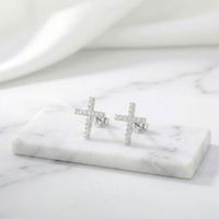 Boucles Puces acier zircons blancs: Trouver les plus beaux bijoux femme