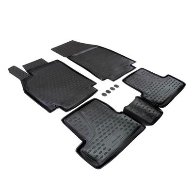 J&J AUTOMOTIVE Tapis De Sol 3D Caoutchouc Sur Mesure Pour Mégane 4 2016+ - Bord Haut Antidérapant Noir