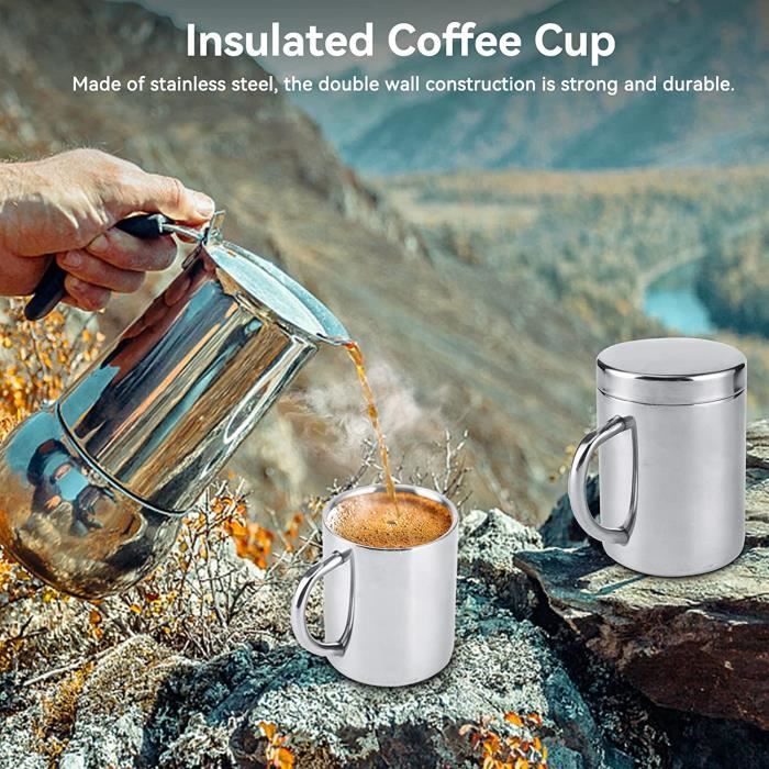 Couvercle de tasse à café en acier inoxydable