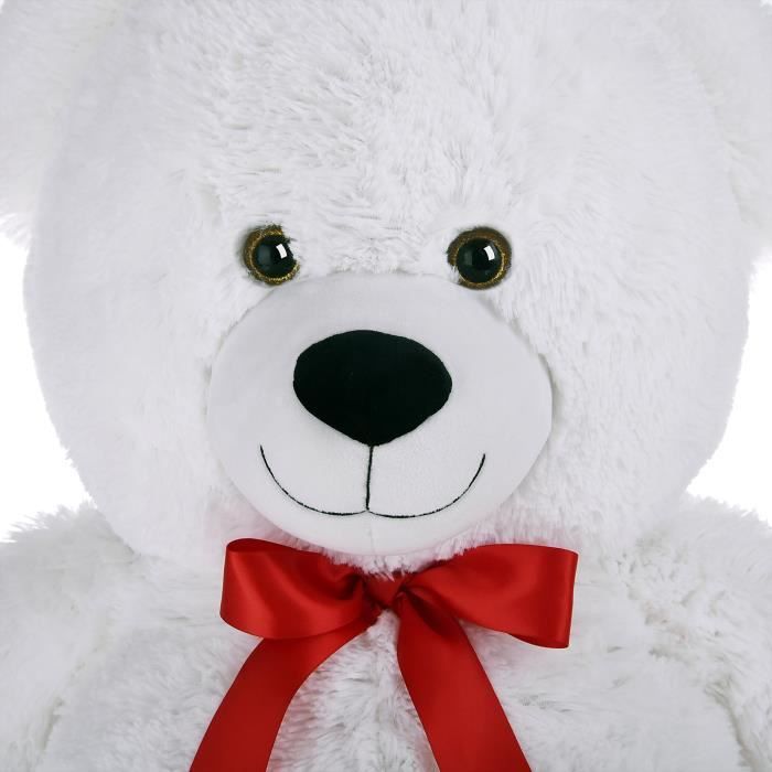 DEUBA Grand nounours géant XXL Teddy Bear - Ours en peluche blanc -  Enfants/adultes - Cdiscount Jeux - Jouets