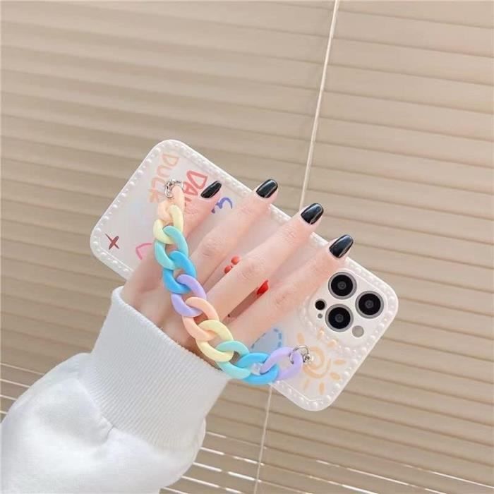 Coque iPhone CHARLIE & chaîne ZOE Bleu