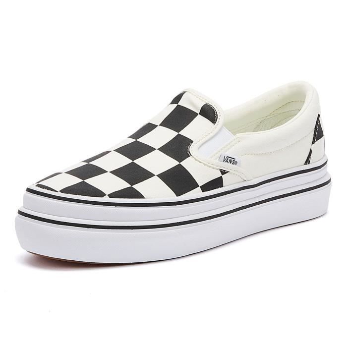 Vans slip on damier best sale femme