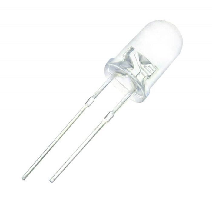 Tuoservo Lot De 100 Diodes Led Rondes 5 Mm Rouge Vert Bleu Jaune Blanc ...