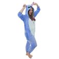 Combinaison bleue stitch, pyjama kigurumi kawaii cosplay mignon S Bleu-2