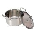 Hililand poêle à frire 3 pièces / ensemble batterie de cuisine en acier inoxydable ensemble pot de soupe poêle à lait avec fond-2