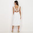 Robe mi-longue blanche en broderie anglaise-2