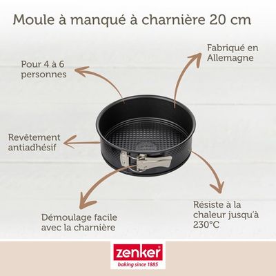 ZENKER Set pâtisserie avec mini moule à manqué 18 cm, 2 bols à mixer ZENKER Set pâtisserie avec mini moule à manqué 18 cm, 2 bols à mixer