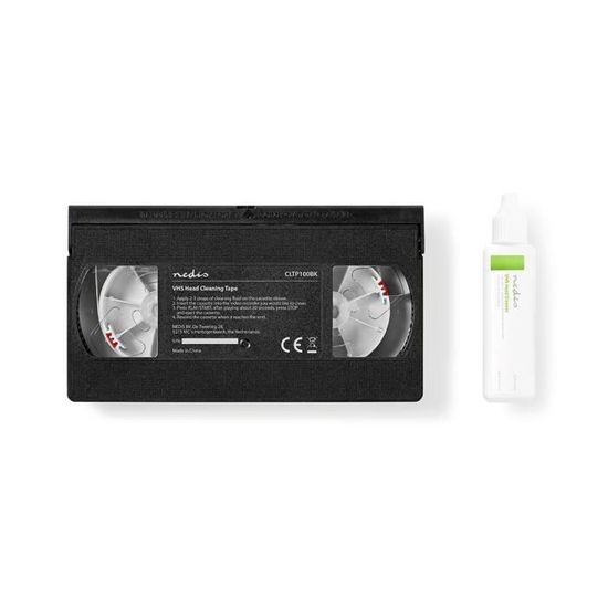 Cassette De Nettoyage XTC Pour Magnétoscope S-VHS/VHS - Avec Liquide Nettoyant