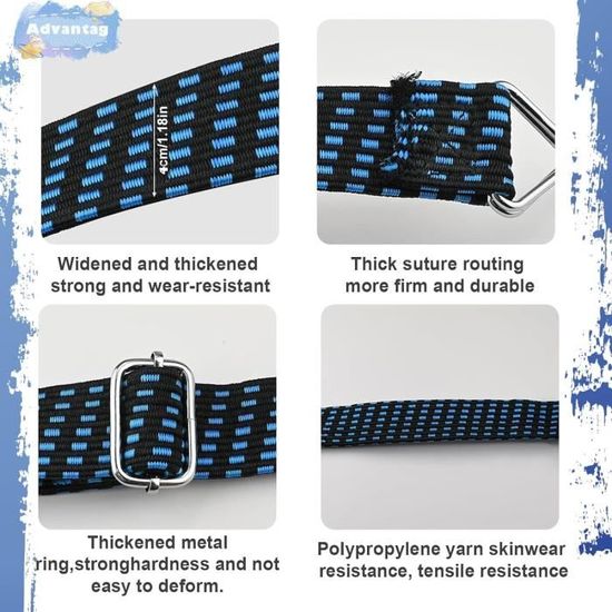 Tendeurs Elastique Avec Crochets, Tendeur Elastique Avec Crochet, 5 Pièces Tendeurs De Bagages