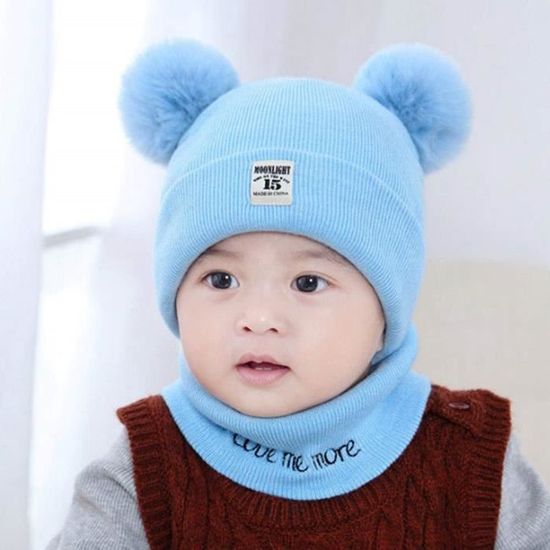 Bonnet B b Fille Hiver Pompom 0 12 Mois Tricot s Bonnet B b
