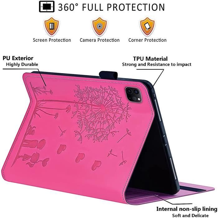 Etui de Protection intégrale en cuir de qualité, flip rotation 360° pour  votre iPad