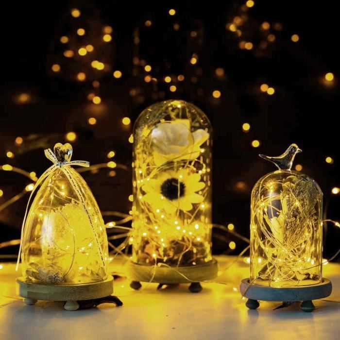 Guirlande Lumineuse 12M 120 LEDs - Décoration Étanche IP65 Pour Intérieur/Extérieur - Blanc Chaud USB