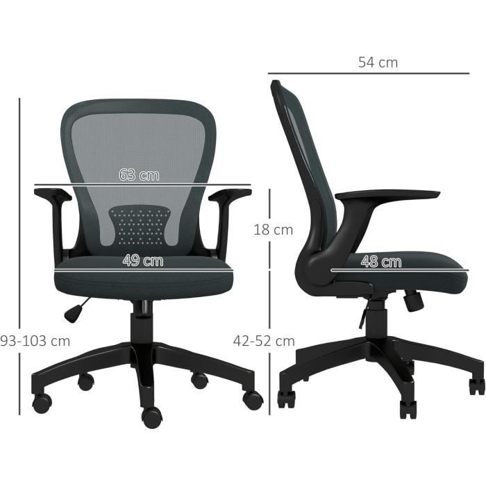 Chaise De Bureau Ergonomique FLEXISPOT - Appui-tête 3D, Dossier Inclinable 135°, Accoudoirs Relevables, Support 180 Kg - 3