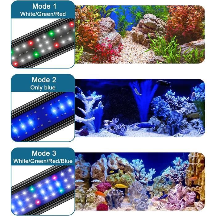 RUMOCOVO® Eclairage Aquarium LED, avec minuterie marche-arrêt