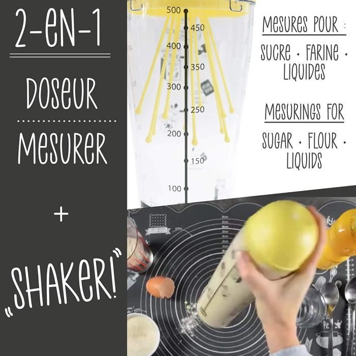 Shaker mesureur à crêpe
