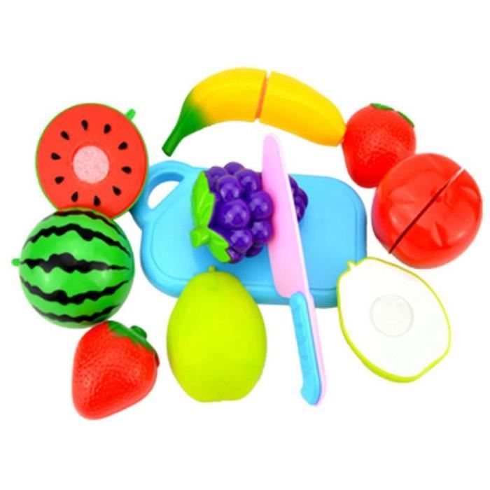 ZQYX Jouet à Couper Fruits et Légumes, 37 PCS Coupe Jouer Alimentaire  Cuisine Faire Semblant, Jouets en Plastique Fruits et L