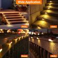 Leytn® 12Pcs Lampe solaire extérieur Lampe de pont solaire LED Lampe de jardin pour Clôture Escalier Jardin Marche Chemin-3