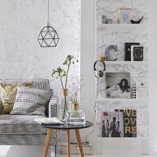 2 M x largeur 67 cm gris blanc effet marbre STICKY DOS PLASTIQUE Vinyle Auto-adhésif 2 M x largeur 67 cm gris blanc effet marbre STICKY DOS PLASTIQUE Vinyle Auto-adhésif