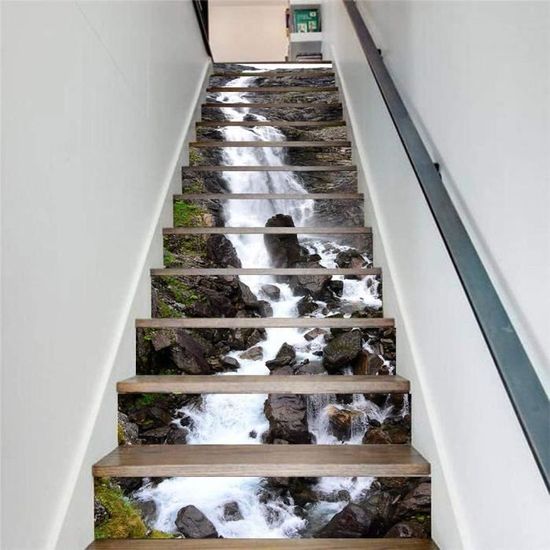 13 Pcs Sticker Carrelage Stickers Escalier Carreaux Autocollants 3d Cascade Et Pierre Decoration Murale Contremarche Escalier A Cdiscount Maison 13 Pcs Sticker Carrelage Stickers Escalier Carreaux Autocollants 3d Cascade Et Pierre Decoration Murale Contremarche Escalier A Cdiscount Maison