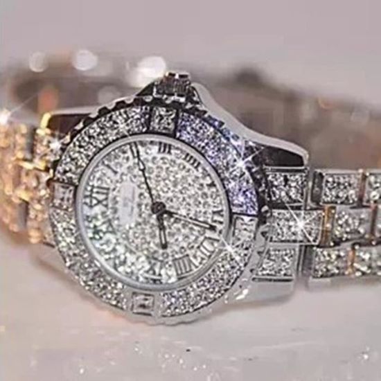 Montre de luxe sales femme avec diamant