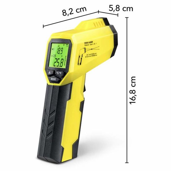 Trotec TROTEC BP25 thermomètre infrarouge laser pyromètre détecteur de pont thermique 